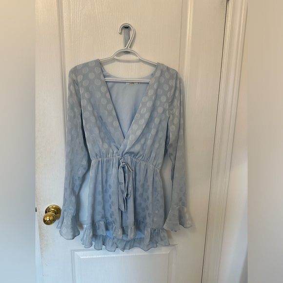 Tularosa Bishop Romper in Sky Blue - Picture 2 of 5